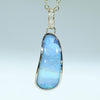 Natural Australian Boulder Opal Gold and Diamond Pendant 