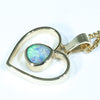 Heart Shaped Boulder Opal Gold Pendant (5mm x 5mm) Code - AA259