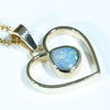 Heart Shaped Boulder Opal Gold Pendant (5mm x 5mm) Code - AA259