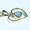 Heart Shaped Boulder Opal Gold Pendant (5mm x 5mm) Code - AA259