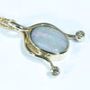 Natural Australian Boulder Opal and Diamond Gold Pendant (10mm x 7mm) Code - AA256