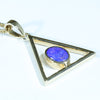 Natural Solid Australian Boulder Opal Gold Pendant (7mm x 5.5mm) Code - AA262