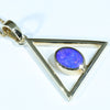 Natural Solid Australian Boulder Opal Gold Pendant (7mm x 5.5mm) Code - AA262