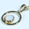 Coober Pedy Solid White Opal Gold Pendant (6mm x 6mm ) Code - AA263