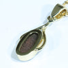 Natural Solid Australian Boulder Opal 18K  Gold Pendant (10mm x 5mm) Code - Z29