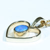 Heart Shaped Boulder Opal Gold Pendant (5mm x 4.5mm) Code - AA260