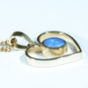 Heart Shaped Boulder Opal Gold Pendant (5mm x 4.5mm) Code - AA260