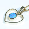Natural Australian Solid Queensland Boulder Opal Gold Pendant - Australian Opal Shop