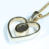 Heart Shaped Boulder Opal Gold Pendant (5mm x 4.5mm) Code - AA260