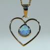 Gorgeous Sweetheart Solid Queensland Boulder Opal Gold Pendant
