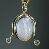Natural Australian Boulder Opal Gold and Diamond Pendant - Australian Opal Shop