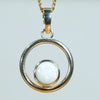 White Opal Gold Pendant Australian Opal Shop - Opal Coast