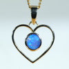 Natural Australian Gold Heart Opal Pendant - Australian Opal Shop Gold Coast