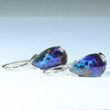 Natural Australian Boulder Matrix Opal Gold Earrings (18mm x 11mm) Code W005