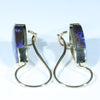 Natural Australian Boulder Matrix Opal Gold Earrings (18mm x 11mm) Code W005