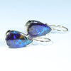 Natural Australian Boulder Matrix Opal Gold Earrings (18mm x 11mm) Code W005