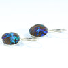 Natural Australian Boulder Matrix Opal Gold Earrings (12mm x 8mm) Code W004