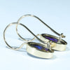 Natural Australian Boulder Matrix Opal Gold Earrings (12mm x 8mm) Code W004
