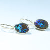 Natural Australian Boulder Matrix Opal Gold Earrings (12mm x 8mm) Code W004