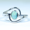 Natural Australian Boulder Opal Silver Ring