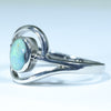 Australian Solid Boulder Opal Silver Ring - Size 7.75 Code CC404