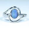 Natural Australian Boulder Opal Silver Ring