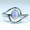 Lightning Ridge Solid Opal Silver Ring - Size 9.5 Code CC202