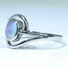 Lightning Ridge Solid Opal Silver Ring - Size 9.5 Code CC202