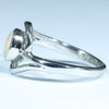 Australian Solid Boulder Opal Silver Ring - Size 6.75 Code CC203