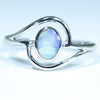 Natural Australian Boulder Opal Silver Ring