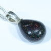 Australian Sandstone Opal Matrix (Fairy Opal) Silver Pendant with Silver Chain (12mm x 9.5mm) Code - Y125