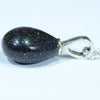 Australian Sandstone Opal Matrix (Fairy Opal) Silver Pendant with Silver Chain (12mm x 9.5mm) Code - Y125
