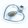 Natural Solid Opal Heart Silver Pendant with Silver Chain (6mm x 3.5mm) Code - Y123