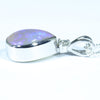 Lightning Ridge Crystal Opal and Diamond Silver Pendant with Silver Chain (10mm x 8mm) Code - Y19