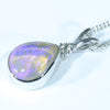 Sterling Silver - Solid Lightning Ridge Crystal Opal - Natural Diamond