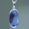 Natural Australian Boulder Opal Silver Pendant