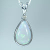 Natural Australian Lightning Ridge Silver Opal Pendant