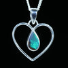Silver Heart Opal Pendant at the Australian Opal Shop - Gold Coast