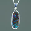 Natural Australian Queensland Boulder Opal Silver Pendant - Australian Opal Shop