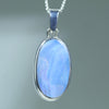 Natural Australian Boulder Opal Silver Pendant