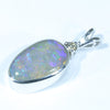 Sterling Silver - Solid Queensland Boulder Opal - Natural Diamond