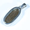 Australian Boulder Opal Silver Pendant with Silver Chain (17.5mm x 8mm) Code - Y75