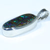 Australian Boulder Opal Silver Pendant with Silver Chain (17.5mm x 8mm) Code - Y75