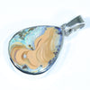 Australian Boulder Opal Silver Pendant with Silver Chain (15mm x 12mm) Code - Y159
