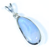 Australian Boulder Opal and Diamond Silver Pendant with Silver Chain (14mm x 6.5mm)  Code - Y122