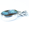 Australian Boulder Opal and Diamond Silver Pendant with Silver Chain (12mm x 8mm)  Code - Y109
