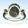 Natural Solid Australian Boulder Opal and Diamond Gold Ring - Size 7.5 Code - V007