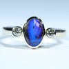 Unique Natural Opal Gold and Diamond Ring - Australian Opal Shop - Gold Coast