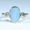 Gorgeous Natural Australian Solid Queensland Boulder Opal Gold and Diamond Ring