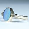 10k Gold - Solid Queensland Boulder Opal - Natural Diamonds